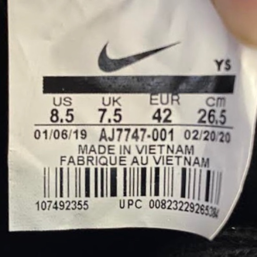 Nike Air Force 1 Low Black & White Men’s 8.5 NIB - Picture 10 of 10